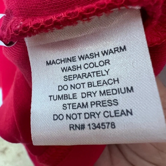 VINEYARD VINES Men's Medium Red Zippered Pullover Sweater 100% Pima Cotton. - Picture 4 of 6